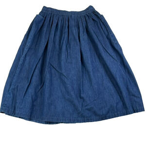 Kensington Square Skirt Womens Size 13/14 Denim Swing pockets